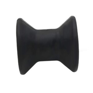 ghmarine 3" length x 3" width boat trailer bow stop roller black rubber by 1/2" shaft