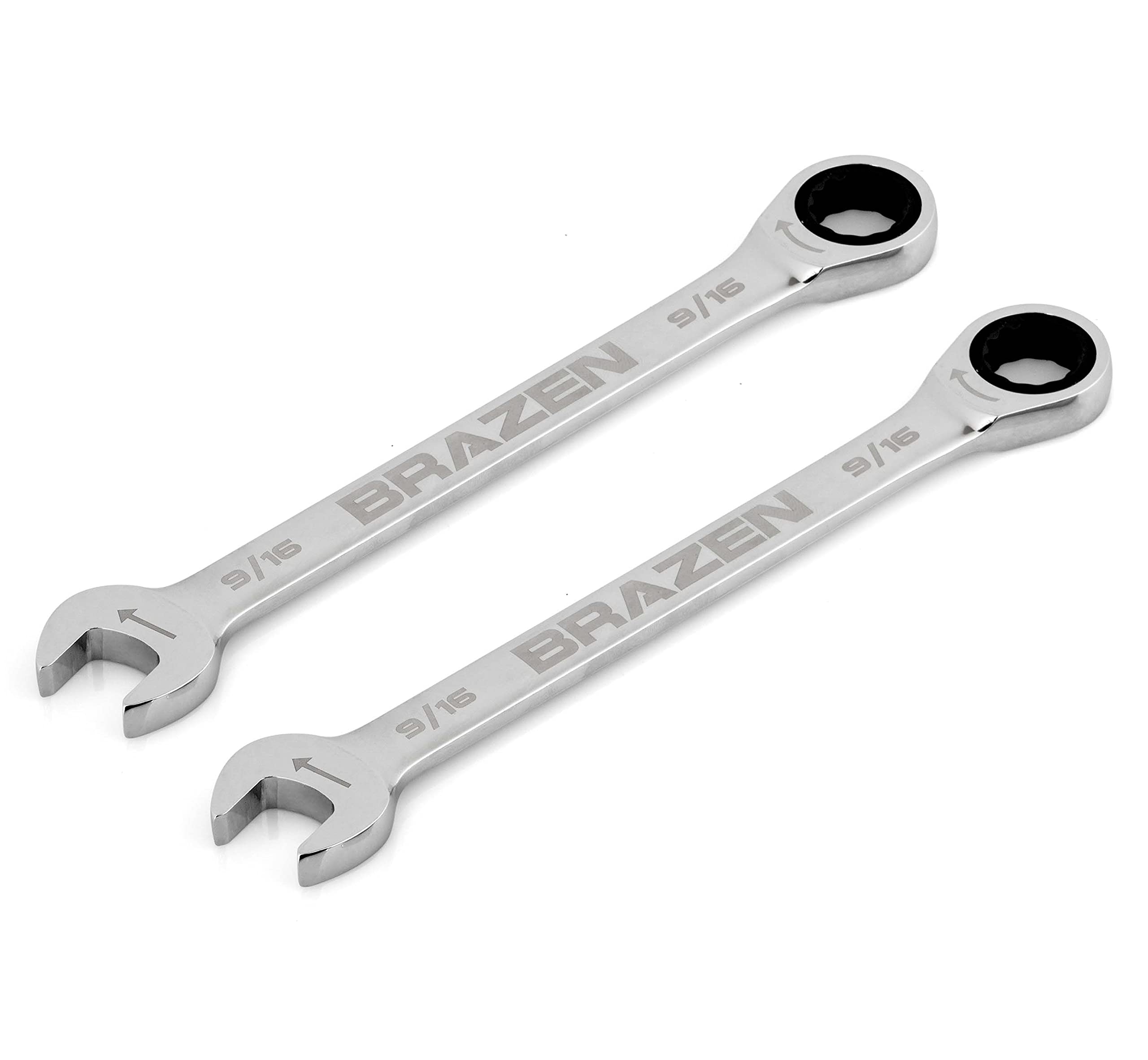 BRAZEN 9/16" Ratcheting Wrench Two Pack