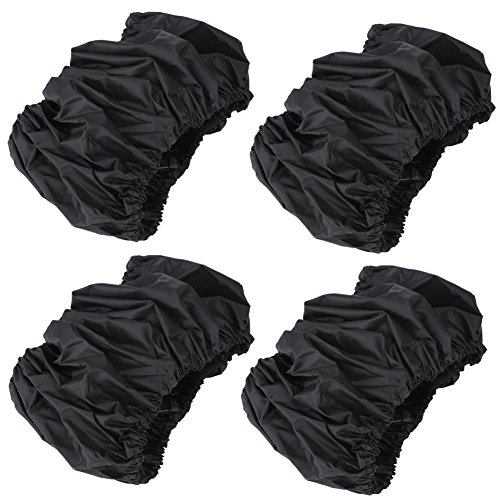 4Pcs/Set Baby Carriage Dust Cover Stroller Wheel Protection Black Dustproof Accessories for Child Kid Baby(L)