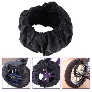 4Pcs/Set Baby Carriage Dust Cover Stroller Wheel Protection Black Dustproof Accessories for Child Kid Baby(L)