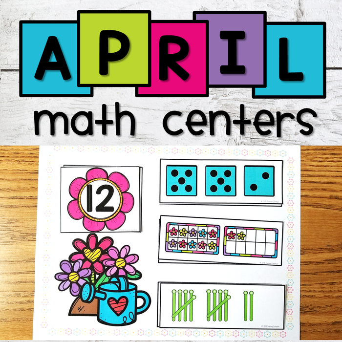 Kindergarten Math Centers for April