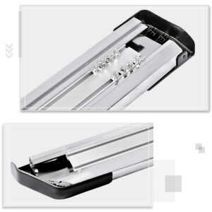 [Pair] 6 Inch Silver Stainless Running Boards/Side Steps/Nerf Bars Compatible with 04-14 Ford F-150 Crew Cab