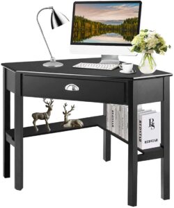 homgx writing and study corner computer desk, black