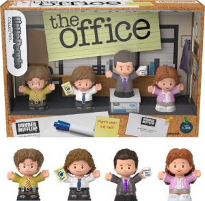 little people collector the office us tv series special edition set in display gift box for adults & fans, 4 figures