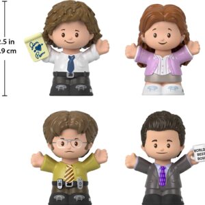 Little People Collector The Office US TV Series Special Edition Set in Display Gift Box for Adults & Fans, 4 Figures