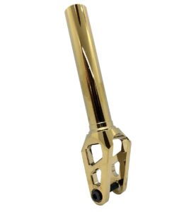 liberty pro scooters mach 1 gold chrome threadless aluminum scooter fork hic/scs