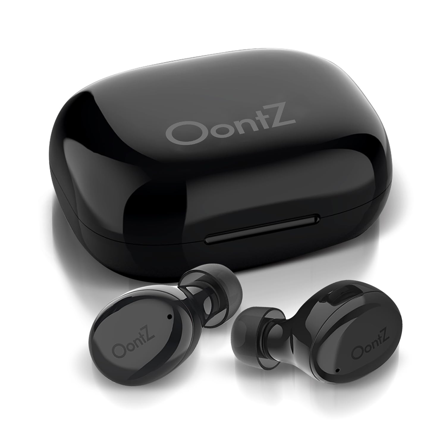 Cambridge Soundworks OontZ True Wireless BudZ, Bluetooth Wireless Sports Earbuds with Amazing Sound and Rich Bass, Compact Charging Case for up to 12 Hours Playtime, Sweatproof Earbuds (Black)