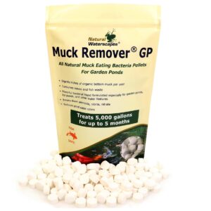 Muck Remover GP - 150 Pellets | Koi Pond Sludge Remover | Safe for Fish | Treats 5,000 Gallons up to 5 Months