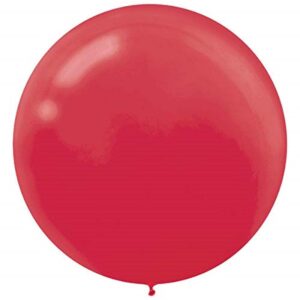 apple red round latex balloons - 24" (pack of 25) - perfect for parties, celebrations & holiday decorations