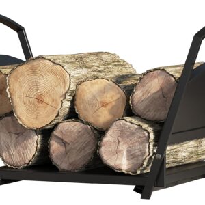 Fireplace Log Holder Folding Firewood Rack,Stacking Rack,Storage Rack for Firewood, Indoor, Outdoor,Heavy Duty Steel