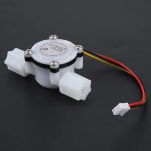 2PCS G1/4" Water Flow Sensor Switch Hall Effect Sensor Flowmeter Water Flow Counter Quick Connect Fluid Meter for Water Cooler Coffee Machine Drinking Fountain DC5V 0.153L/min