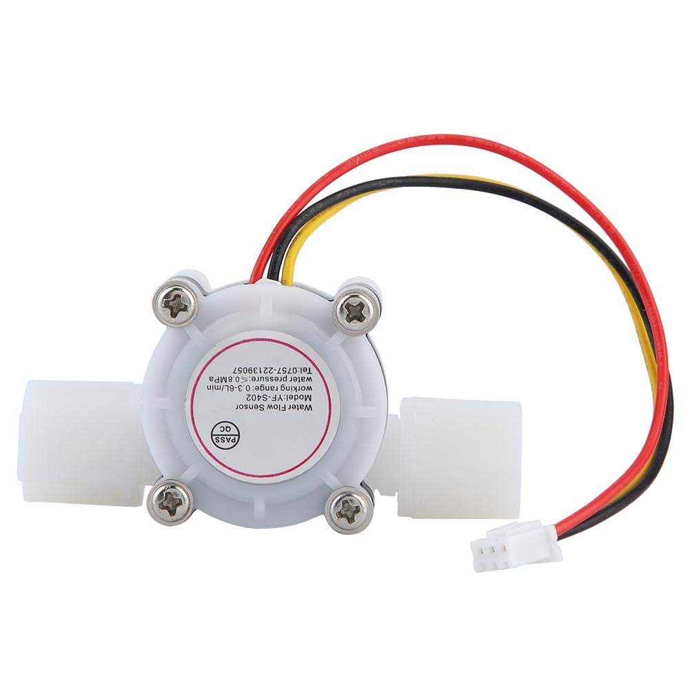 2PCS G1/4" Water Flow Sensor Switch Hall Effect Sensor Flowmeter Water Flow Counter Quick Connect Fluid Meter for Water Cooler Coffee Machine Drinking Fountain DC5V 0.153L/min