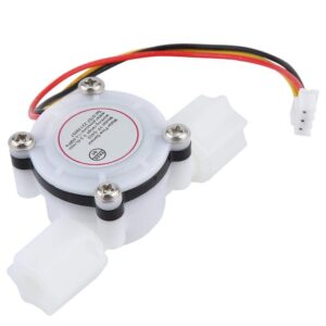 2PCS G1/4" Water Flow Sensor Switch Hall Effect Sensor Flowmeter Water Flow Counter Quick Connect Fluid Meter for Water Cooler Coffee Machine Drinking Fountain DC5V 0.153L/min