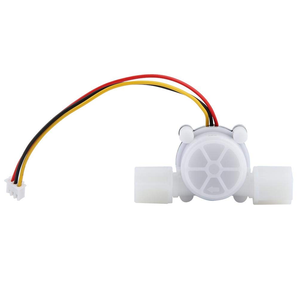 2PCS G1/4" Water Flow Sensor Switch Hall Effect Sensor Flowmeter Water Flow Counter Quick Connect Fluid Meter for Water Cooler Coffee Machine Drinking Fountain DC5V 0.153L/min