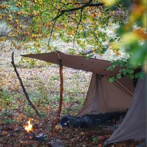 OneTigris Backwoods Bungalow Ultralight Bushcraft Shelter 2.0, Backpacking Tent with Canopy 2 Person Waterproof Ripstop