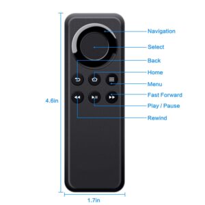 New Replacement Remote Control CV98LM Compatible with Amazon TV Stick and Amazon TV Box W87CUN CL1130 LY73PR DV83YW PE59CV (Without Voice Function)