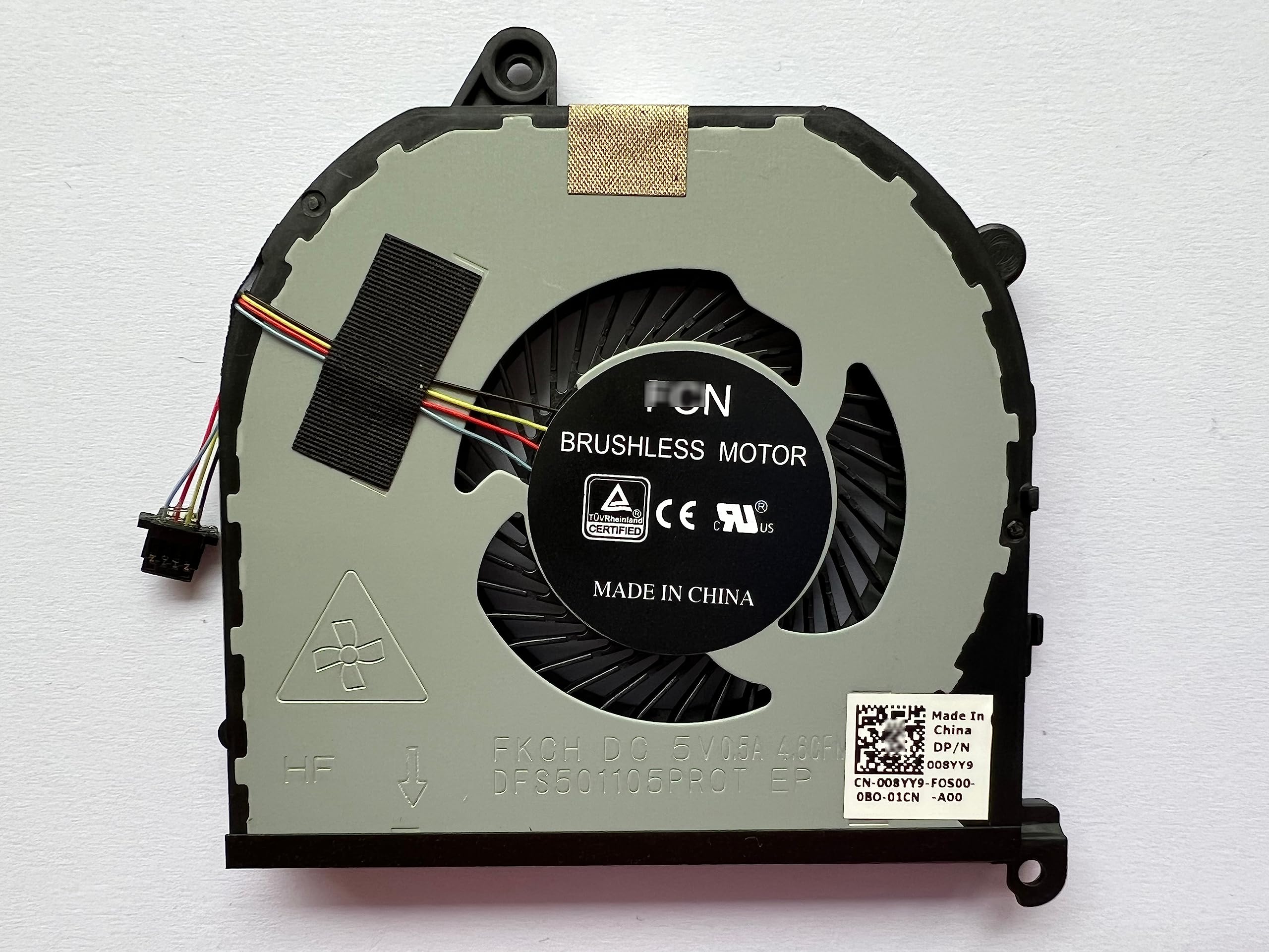 HK-PART Fan Replacement for Dell XPS 15-9570 CPU Gpu Cooling Fan Set TK9J1 08YY9