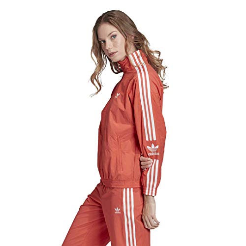 adidas Originals Women's Lock Up Track Top Jacket, Trace Scarlet/White, 2XS