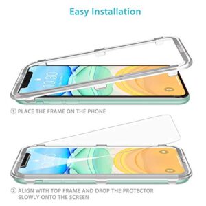 SYNCWIRE 3-Pack Screen Protector for iPhone 11/iPhone XR 6.1", Unbreakable Tempered Glass Saver Shatterproof Film[Easy Installation Frame][99.99% HD Clear][10X Stronger][Bubble Free][Sensitive Touch]