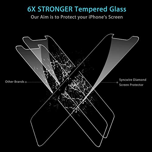 SYNCWIRE 3-Pack Screen Protector for iPhone 11/iPhone XR 6.1", Unbreakable Tempered Glass Saver Shatterproof Film[Easy Installation Frame][99.99% HD Clear][10X Stronger][Bubble Free][Sensitive Touch]