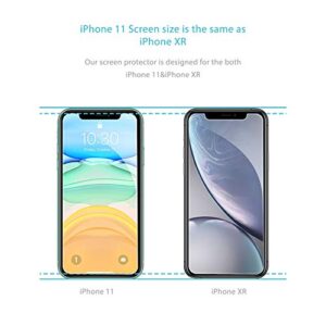 SYNCWIRE 3-Pack Screen Protector for iPhone 11/iPhone XR 6.1", Unbreakable Tempered Glass Saver Shatterproof Film[Easy Installation Frame][99.99% HD Clear][10X Stronger][Bubble Free][Sensitive Touch]