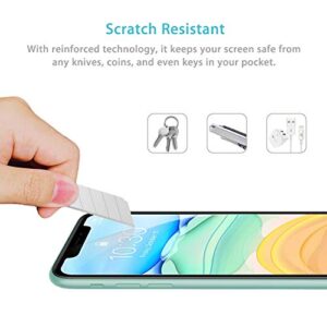 SYNCWIRE 3-Pack Screen Protector for iPhone 11/iPhone XR 6.1", Unbreakable Tempered Glass Saver Shatterproof Film[Easy Installation Frame][99.99% HD Clear][10X Stronger][Bubble Free][Sensitive Touch]