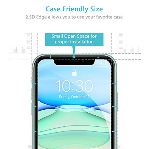 SYNCWIRE 3-Pack Screen Protector for iPhone 11/iPhone XR 6.1", Unbreakable Tempered Glass Saver Shatterproof Film[Easy Installation Frame][99.99% HD Clear][10X Stronger][Bubble Free][Sensitive Touch]