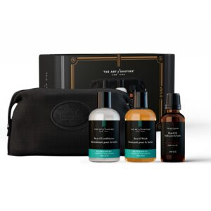 the art of shaving beard prep kit - 4oz peppermint beard wash & conditioner, 1oz sandalwood beard oil