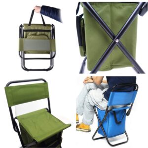 HTTMT- ET-Seat002 -Backrest Fishing Chair PVC Water Resistant Portable Folding With Ice Thermos Bag