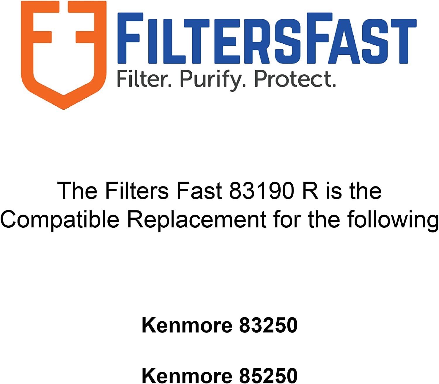 Filters Fast Compatible Replacement for Sears/Kenmore 83190 HEPA Air Filter, 11" x 14 1/2" x 1"