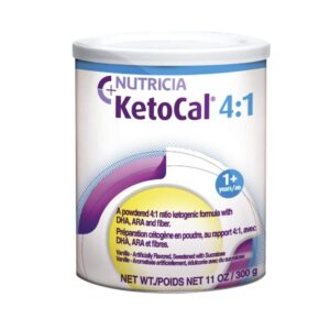 ketocal 4:1 vanilla flavor 300 gram can powder, 101777 - case of 6