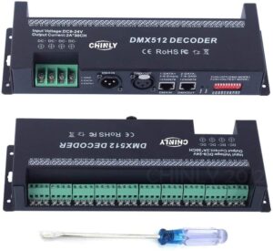30 channel dmx decoder 512 rgb led strip controller dmx dimmer dc9v-24v 2a/ch