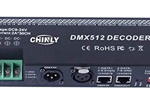 30 Channel DMX decoder 512 RGB LED Strip Controller DMX dimmer DC9V-24V 2A/CH