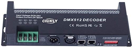 30 Channel DMX decoder 512 RGB LED Strip Controller DMX dimmer DC9V-24V 2A/CH