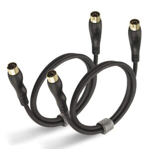 ebxya midi cable male to male with 5 din pins 10 feet 2 packs