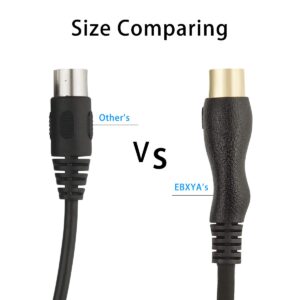 EBXYA MIDI Cable Male to Male with 5 DIN Pins 10 Feet 2 Packs