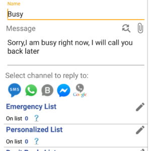 SMS Auto Reply PRO / Autoresponder / “Answering Machine”: auto reply with SMS or MMS to Missed Calls / Incoming Texts / WhatsApp, Facebook, Google Voice, once you would prefer not to be disturbed