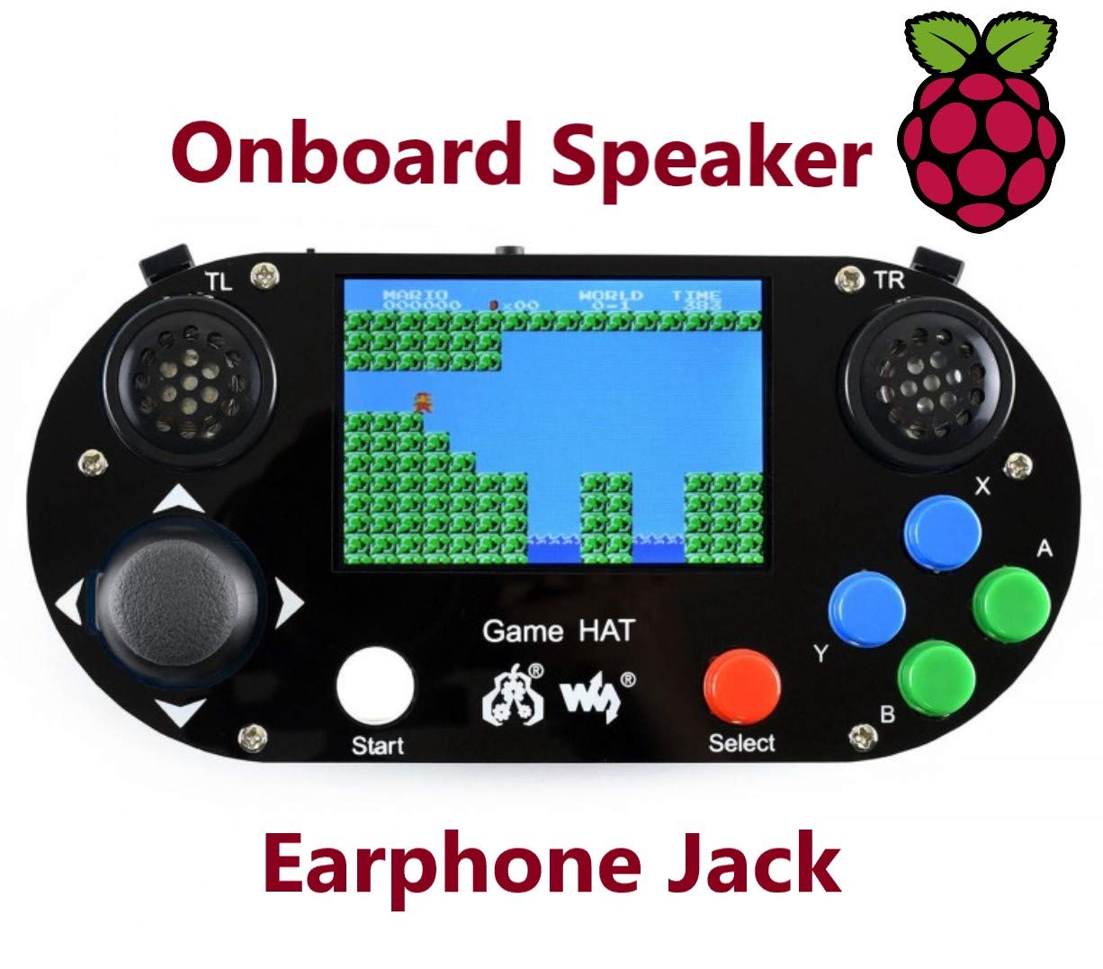 Game HAT/Game Console/Gamepad Kit for Raspberry Pi A+/B+/2B/3B/3B+/Zero W with 3.5inch IPS Screen 480x320 60 Frame