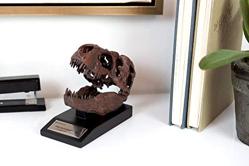 The Nation's T-Rex Skull Statue | Smithsonian Fossil Replica | 6-Inch Tall Tyrannosaurus Rex Desk Statue | 1:10 Scale