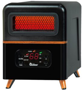 dr infrared heater dr-978 infrared space heater, hybrid, black