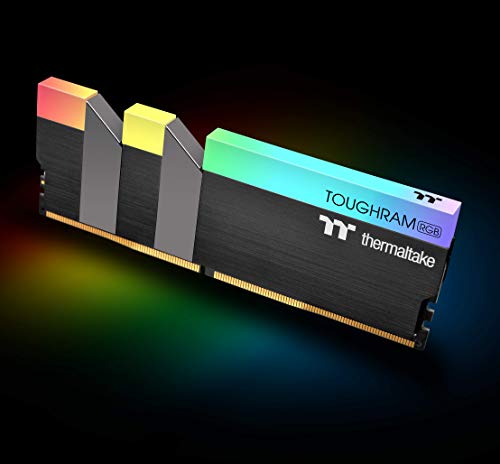 Thermaltake TOUGHRAM RGB DDR4 3600MHz 16GB (8GB x 2) 16.8 Million Color RGB Alexa/Razer Chroma/5V Motherboard Syncable RGB Memory R009D408GX2-3600C18B