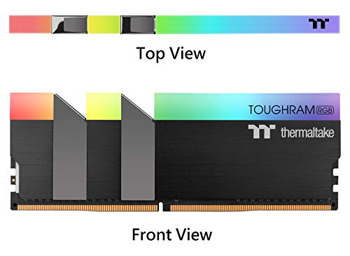 Thermaltake TOUGHRAM RGB DDR4 3600MHz 16GB (8GB x 2) 16.8 Million Color RGB Alexa/Razer Chroma/5V Motherboard Syncable RGB Memory R009D408GX2-3600C18B