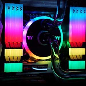 Thermaltake TOUGHRAM RGB DDR4 3600MHz 16GB (8GB x 2) 16.8 Million Color RGB Alexa/Razer Chroma/5V Motherboard Syncable RGB Memory R009D408GX2-3600C18B