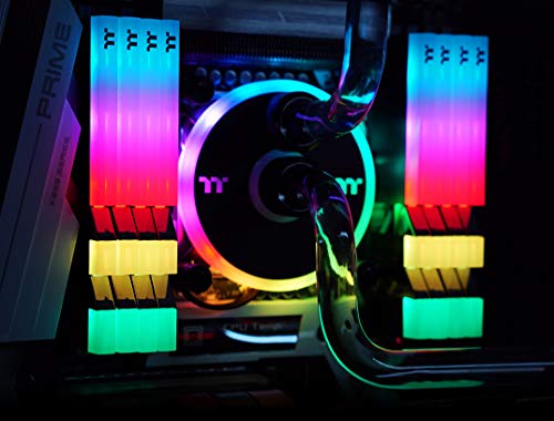 Thermaltake TOUGHRAM RGB DDR4 3600MHz 16GB (8GB x 2) 16.8 Million Color RGB Alexa/Razer Chroma/5V Motherboard Syncable RGB Memory R009D408GX2-3600C18B