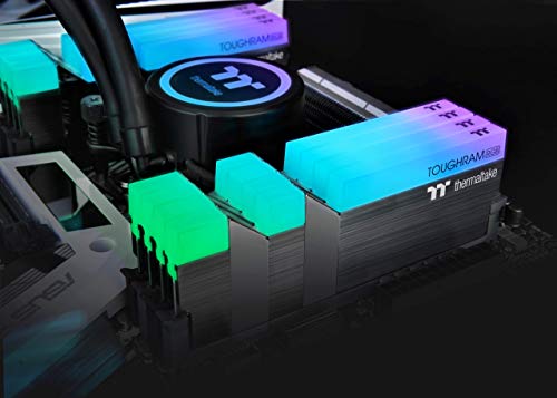 Thermaltake TOUGHRAM RGB DDR4 3600MHz 16GB (8GB x 2) 16.8 Million Color RGB Alexa/Razer Chroma/5V Motherboard Syncable RGB Memory R009D408GX2-3600C18B