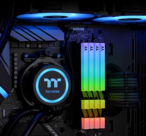 Thermaltake TOUGHRAM RGB DDR4 3600MHz 16GB (8GB x 2) 16.8 Million Color RGB Alexa/Razer Chroma/5V Motherboard Syncable RGB Memory R009D408GX2-3600C18B