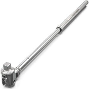 olsa tools extendable breaker bar, 1/2-inch drive, 16" - 24" length | locking extending breaker bar | 220 degree flex head cheater bar | great for wheels, and lug nuts