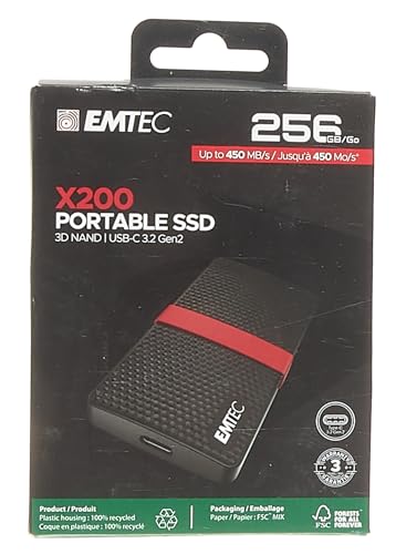 Emtec X200 Power Plus 256GB mSATA Portable Solid State Drive (SSD) - ECSSD256GX200