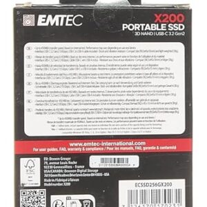 Emtec X200 Power Plus 256GB mSATA Portable Solid State Drive (SSD) - ECSSD256GX200