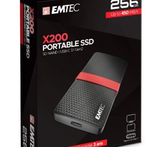 Emtec X200 Power Plus 256GB mSATA Portable Solid State Drive (SSD) - ECSSD256GX200